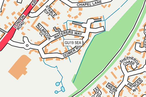 GU19 5EA map - OS OpenMap – Local (Ordnance Survey)