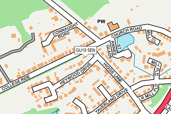 GU19 5EN map - OS OpenMap – Local (Ordnance Survey)