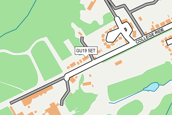 GU19 5ET map - OS OpenMap – Local (Ordnance Survey)