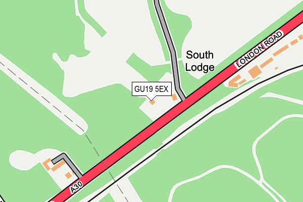 GU19 5EX map - OS OpenMap – Local (Ordnance Survey)