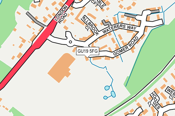 GU19 5FG map - OS OpenMap – Local (Ordnance Survey)