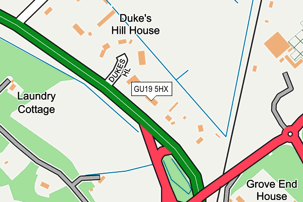 GU19 5HX map - OS OpenMap – Local (Ordnance Survey)