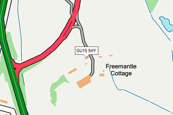 GU19 5HY map - OS OpenMap – Local (Ordnance Survey)