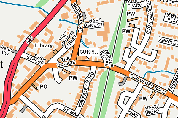 GU19 5JJ map - OS OpenMap – Local (Ordnance Survey)