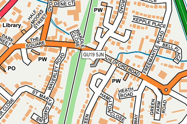 GU19 5JN map - OS OpenMap – Local (Ordnance Survey)