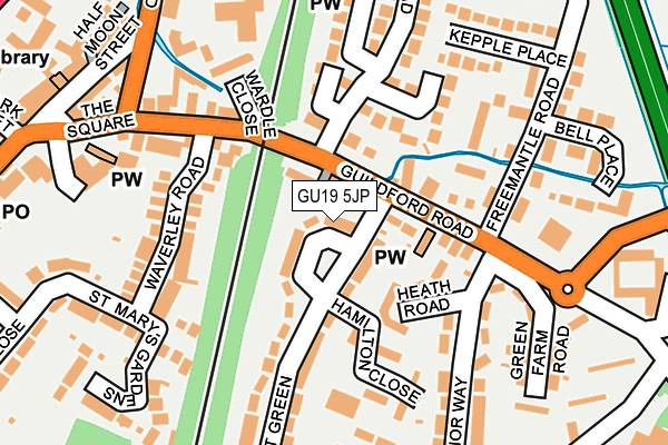 GU19 5JP map - OS OpenMap – Local (Ordnance Survey)