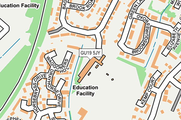 GU19 5JY map - OS OpenMap – Local (Ordnance Survey)