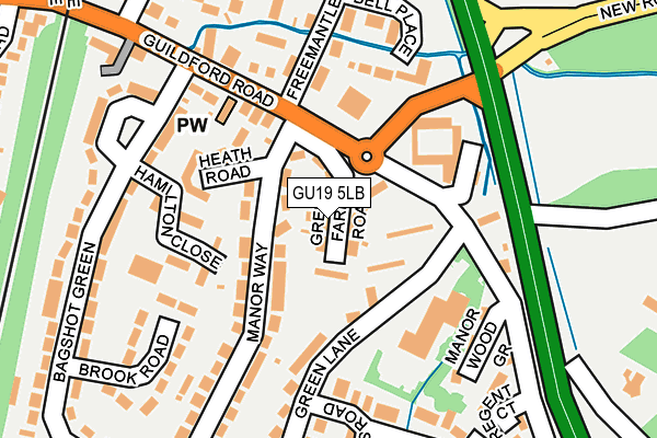 GU19 5LB map - OS OpenMap – Local (Ordnance Survey)