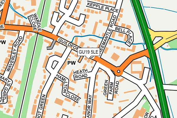 GU19 5LE map - OS OpenMap – Local (Ordnance Survey)