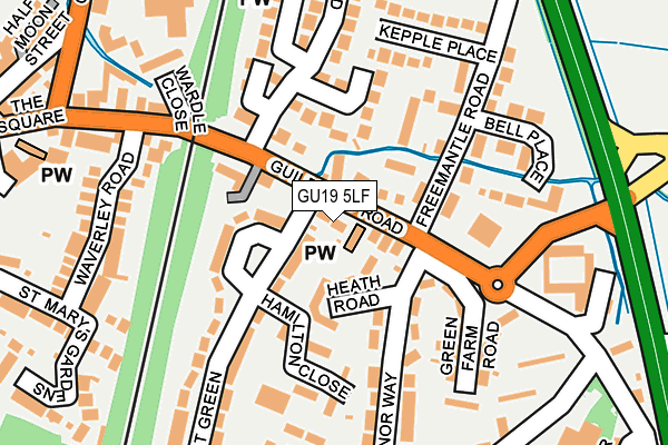 GU19 5LF map - OS OpenMap – Local (Ordnance Survey)