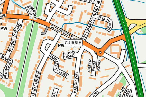GU19 5LH map - OS OpenMap – Local (Ordnance Survey)