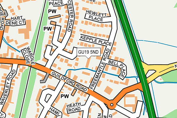 GU19 5ND map - OS OpenMap – Local (Ordnance Survey)