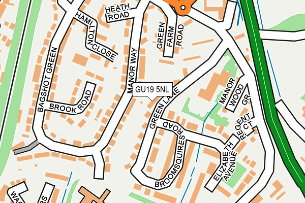 GU19 5NL map - OS OpenMap – Local (Ordnance Survey)