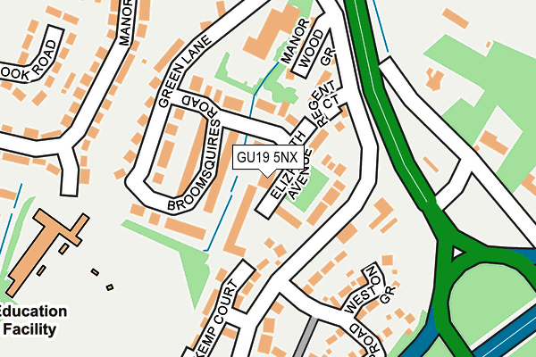 GU19 5NX map - OS OpenMap – Local (Ordnance Survey)