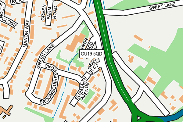 GU19 5QD map - OS OpenMap – Local (Ordnance Survey)