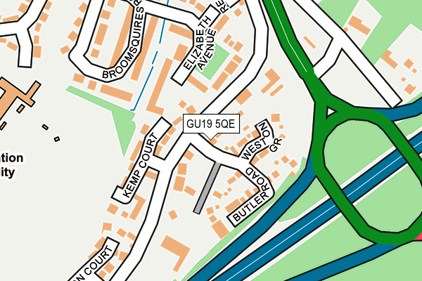 GU19 5QE map - OS OpenMap – Local (Ordnance Survey)