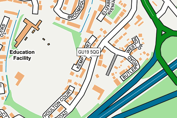 GU19 5QG map - OS OpenMap – Local (Ordnance Survey)