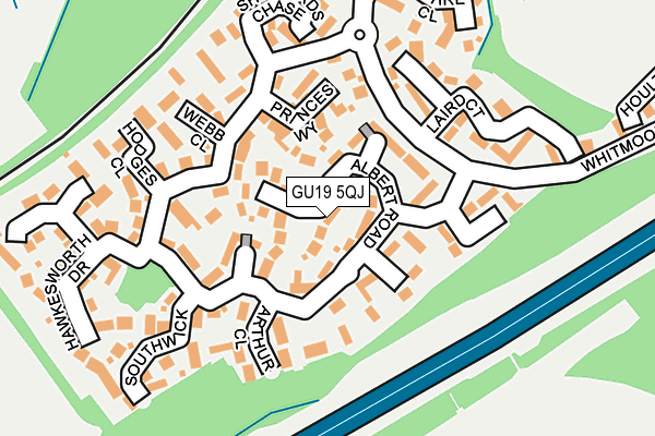 GU19 5QJ map - OS OpenMap – Local (Ordnance Survey)