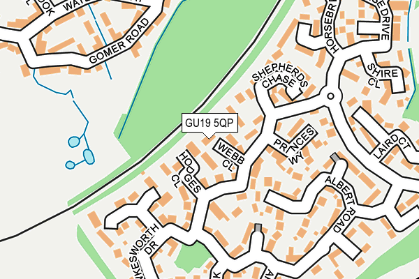GU19 5QP map - OS OpenMap – Local (Ordnance Survey)