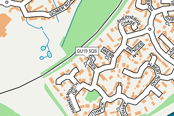 GU19 5QS map - OS OpenMap – Local (Ordnance Survey)