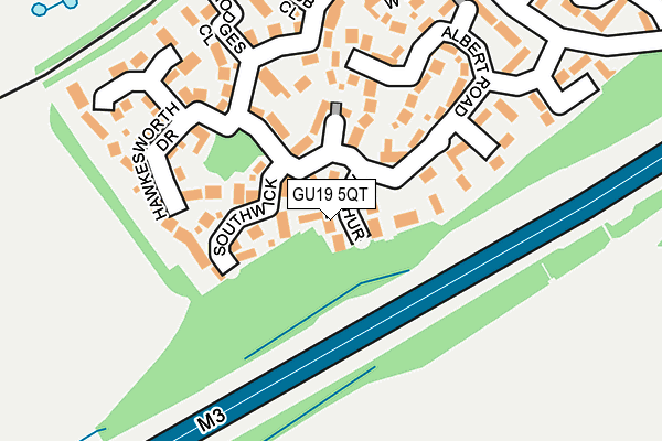 GU19 5QT map - OS OpenMap – Local (Ordnance Survey)