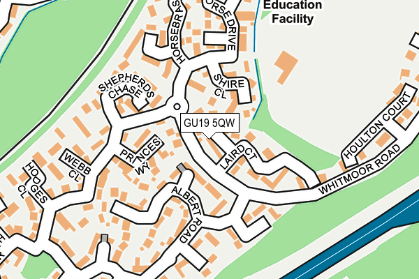 GU19 5QW map - OS OpenMap – Local (Ordnance Survey)