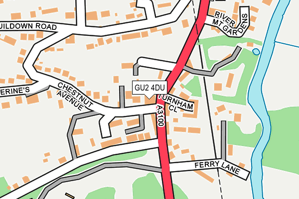 GU2 4DU map - OS OpenMap – Local (Ordnance Survey)