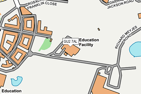 GU2 7AL map - OS OpenMap – Local (Ordnance Survey)