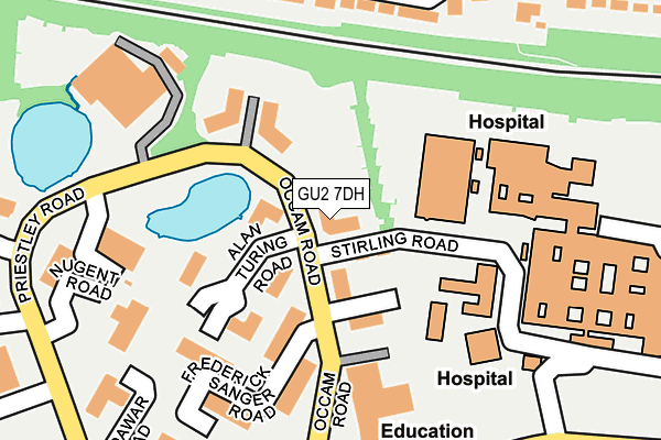 GU2 7DH map - OS OpenMap – Local (Ordnance Survey)