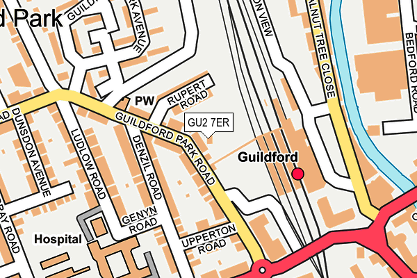 GU2 7ER map - OS OpenMap – Local (Ordnance Survey)