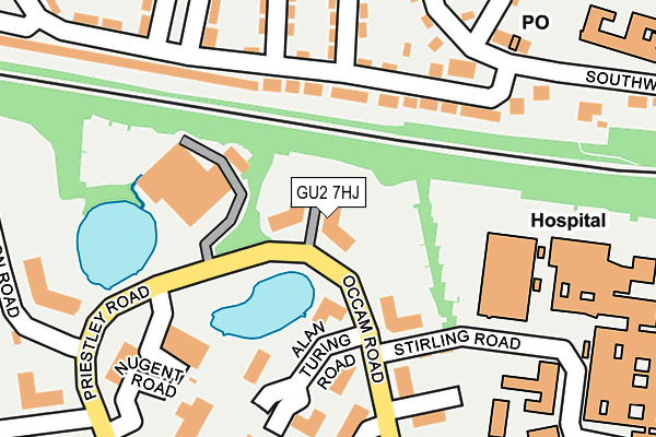 GU2 7HJ map - OS OpenMap – Local (Ordnance Survey)
