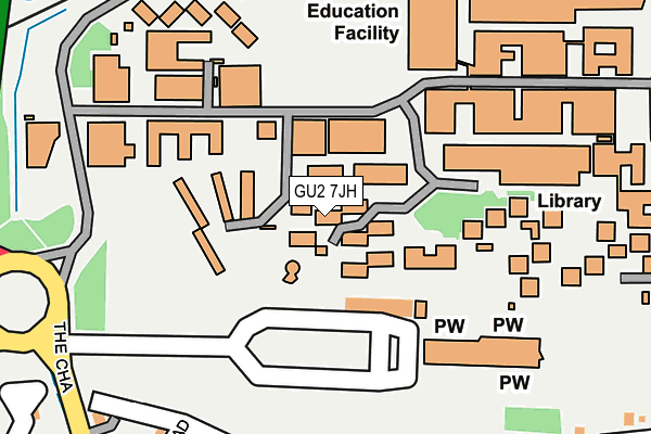 GU2 7JH map - OS OpenMap – Local (Ordnance Survey)