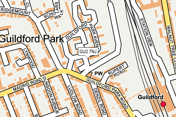 GU2 7NJ map - OS OpenMap – Local (Ordnance Survey)