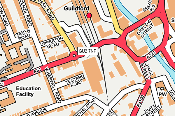 GU2 7NP map - OS OpenMap – Local (Ordnance Survey)