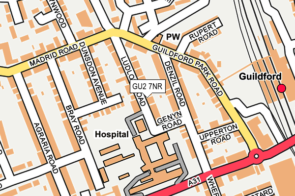 GU2 7NR map - OS OpenMap – Local (Ordnance Survey)