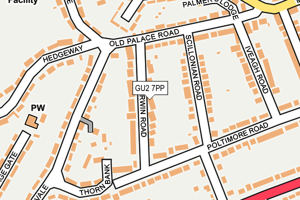 GU2 7PP map - OS OpenMap – Local (Ordnance Survey)