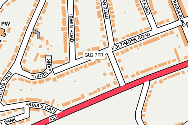 GU2 7PR map - OS OpenMap – Local (Ordnance Survey)