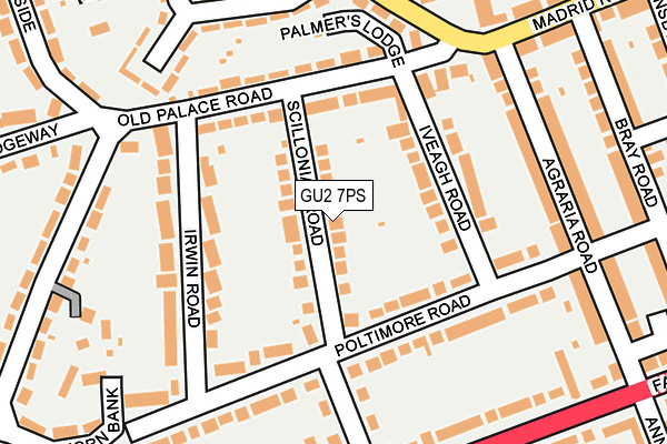 GU2 7PS map - OS OpenMap – Local (Ordnance Survey)