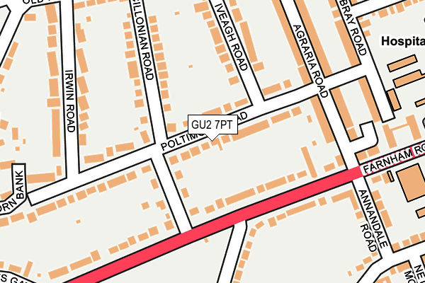 GU2 7PT map - OS OpenMap – Local (Ordnance Survey)