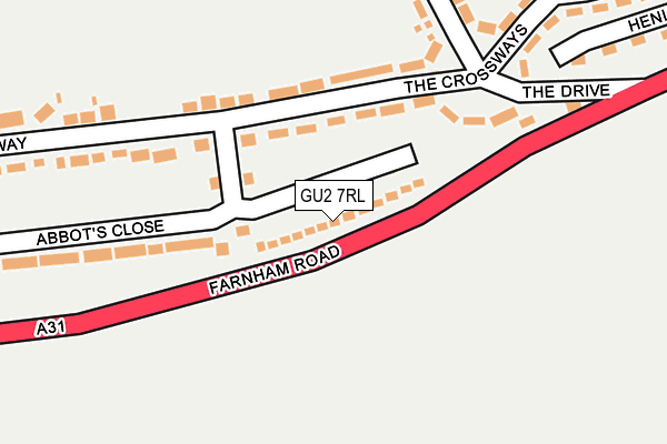 GU2 7RL map - OS OpenMap – Local (Ordnance Survey)