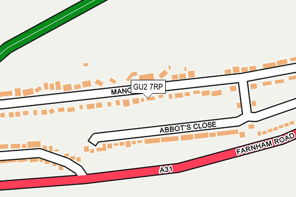 GU2 7RP map - OS OpenMap – Local (Ordnance Survey)