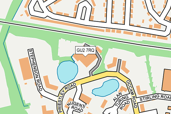 GU2 7RQ map - OS OpenMap – Local (Ordnance Survey)