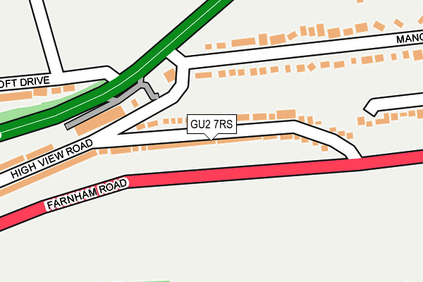 GU2 7RS map - OS OpenMap – Local (Ordnance Survey)