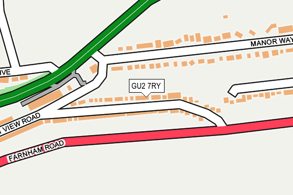 GU2 7RY map - OS OpenMap – Local (Ordnance Survey)