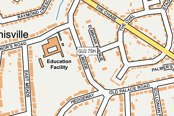 GU2 7SH map - OS OpenMap – Local (Ordnance Survey)