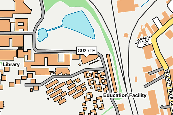 GU2 7TE map - OS OpenMap – Local (Ordnance Survey)