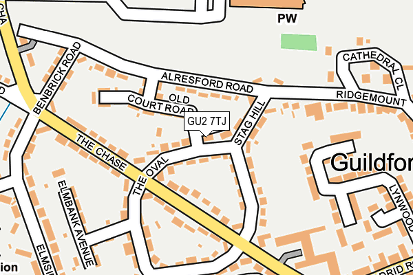 GU2 7TJ map - OS OpenMap – Local (Ordnance Survey)
