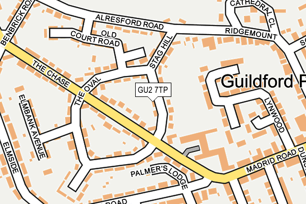 GU2 7TP map - OS OpenMap – Local (Ordnance Survey)