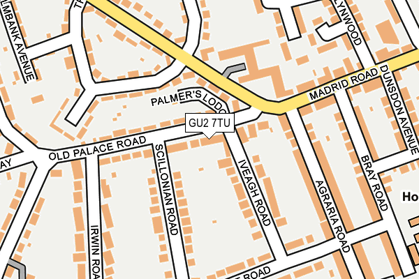 GU2 7TU map - OS OpenMap – Local (Ordnance Survey)