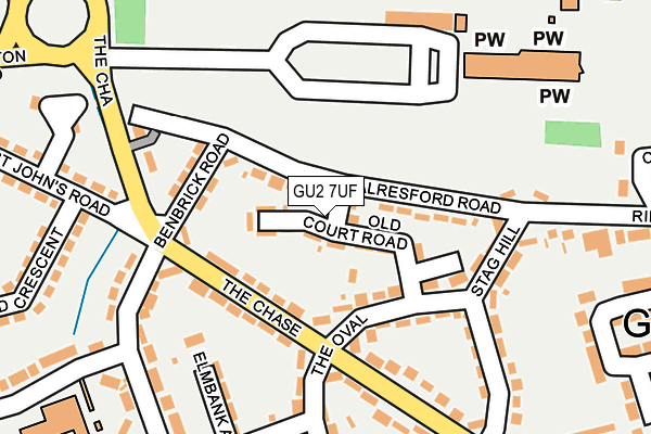 GU2 7UF map - OS OpenMap – Local (Ordnance Survey)